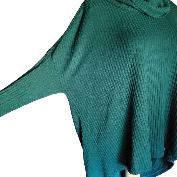 Anthropologie Saturday Sunday Green Rib Knit Sweater Cowl Neck Size XS/S - Picture 6 of 11